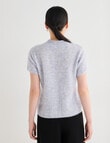 State of play Lucien Luxe Knitwear Tee, Grey product photo View 02 S