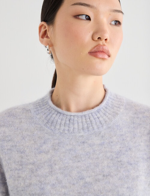 State of play Lucien Luxe Knitwear Tee, Grey product photo View 04 L