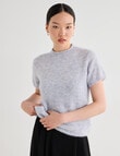 State of play Lucien Luxe Knitwear Tee, Grey product photo View 05 S