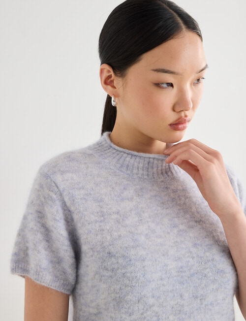 State of play Lucien Luxe Knitwear Tee, Grey product photo View 06 L