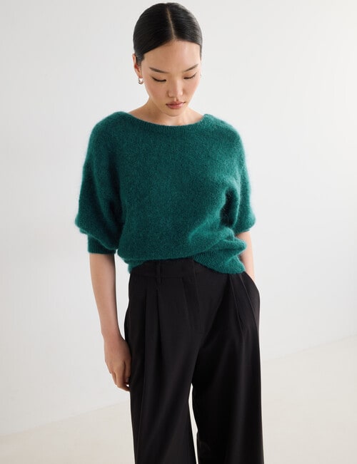 State of play Antoine Luxe Knitwear Sweater, Teal product photo View 02 L