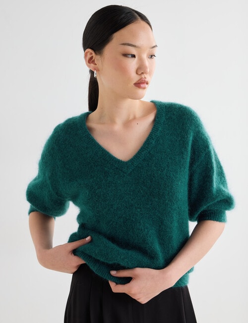 State of play Antoine Luxe Knitwear Sweater, Teal product photo View 04 L