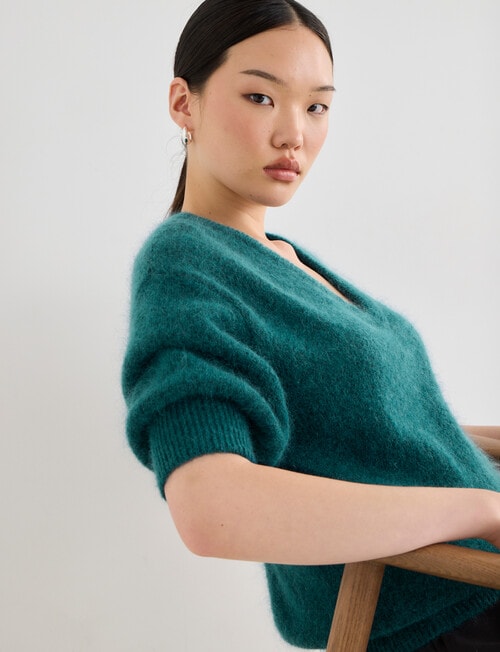 State of play Antoine Luxe Knitwear Sweater, Teal product photo View 06 L