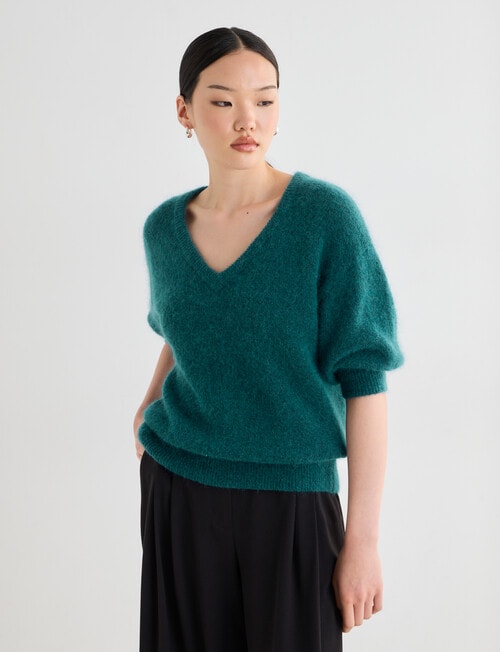 State of play Antoine Luxe Knitwear Sweater, Teal product photo View 08 L
