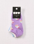 Simon De Winter Unicorn Bows Trainer Socks, 3-Pack, Multicoloured product photo View 02 S