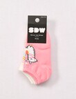 Simon De Winter Llama Trainer Socks, 3-Pack, Pink product photo View 02 S