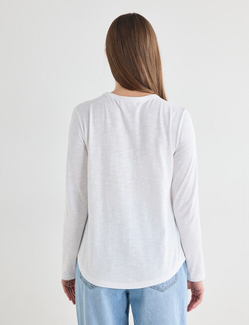 Zest Organic Cotton Long Sleeve Tee, White product photo View 02 L