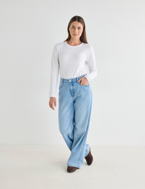 Zest Organic Cotton Long Sleeve Tee, White product photo View 03 L