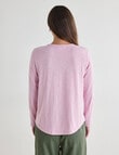 Zest Organic Cotton Long Sleeve Tee, Orchid Haze product photo View 02 S