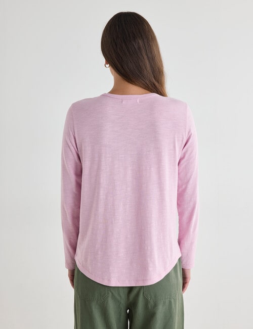 Zest Organic Cotton Long Sleeve Tee, Orchid Haze product photo View 02 L