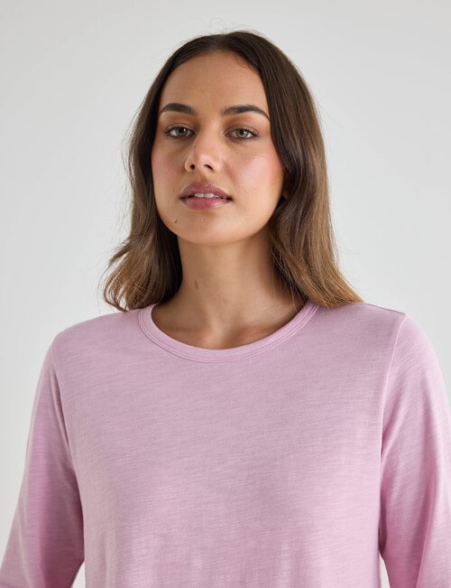 Zest Organic Cotton Long Sleeve Tee, Orchid Haze product photo View 04 L