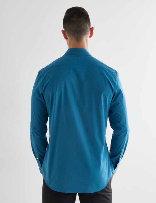 Laidlaw + Leeds Long Sleeve Stretch Shirt, Teal product photo View 02 L