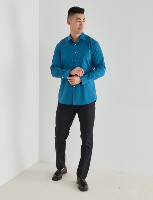 Laidlaw + Leeds Long Sleeve Stretch Shirt, Teal product photo View 03 L