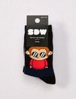 Simon De Winter Cool Dudes Crew Sock, 3-Pack, Black product photo View 02 S