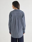Whistle The Perfect Stripe Shirt, White & Navy product photo View 02 S