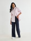 Whistle The Perfect Shirt Stripe, Pink Dusk product photo View 03 S
