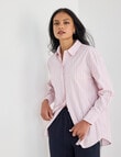 Whistle The Perfect Shirt Stripe, Pink Dusk product photo View 04 S