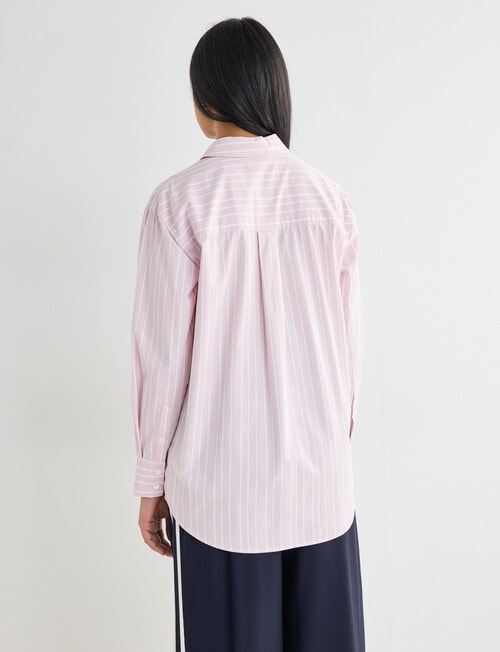 Whistle The Perfect Shirt Stripe, Pink Dusk product photo View 02 L