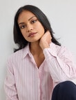 Whistle The Perfect Shirt Stripe, Pink Dusk product photo View 05 S