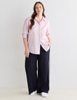 Whistle The Perfect Shirt Stripe, Pink Dusk product photo View 13 S