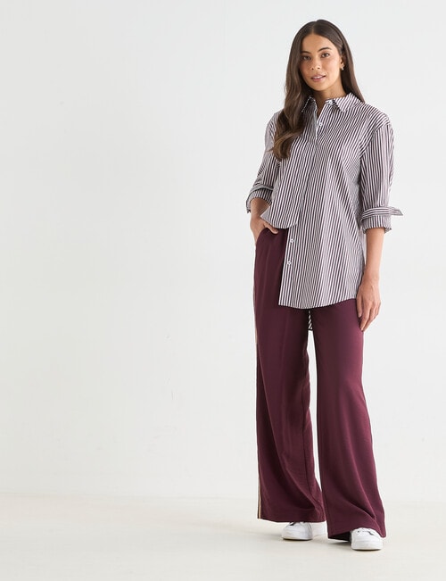 Whistle The Perfect Shirt Stripe, Dark Cherry product photo View 03 L