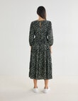 Whistle Ditsy Floral Tiered Dress, Green & Black product photo View 02 S