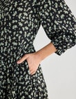 Whistle Ditsy Floral Tiered Dress, Green & Black product photo View 05 S