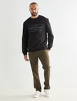 Gasoline Motor Crew Sweat, Black product photo View 03 S
