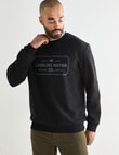 Gasoline Motor Crew Sweat, Black product photo View 05 S