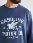 Gasoline Pegasus Crew Neck Sweat, Slate Blue product photo View 04 S
