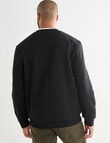Gasoline Motor Crew Sweat, Black product photo View 02 S