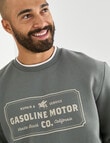 Gasoline Motor Crew Sweat, Khaki product photo View 04 S