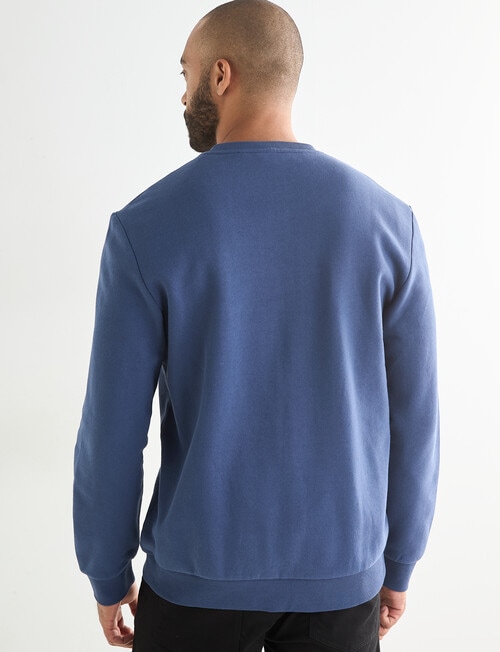 Gasoline Pegasus Crew Neck Sweat, Slate Blue product photo View 02 L