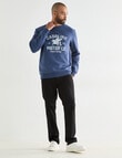 Gasoline Pegasus Crew Neck Sweat, Slate Blue product photo View 03 S