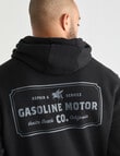 Gasoline Motor Hoody Sweat, Black product photo View 06 S