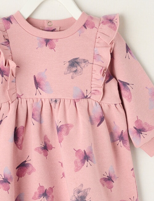 Teeny Weeny Swan Song Play Fleece Butterfly Dress, Pink product photo View 03 L