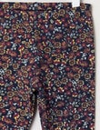 Teeny Weeny Swan Song Play Time Fleece Floral Legging, Midnight product photo View 02 S