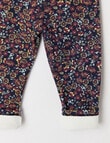 Teeny Weeny Swan Song Play Time Fleece Floral Legging, Midnight product photo View 03 S