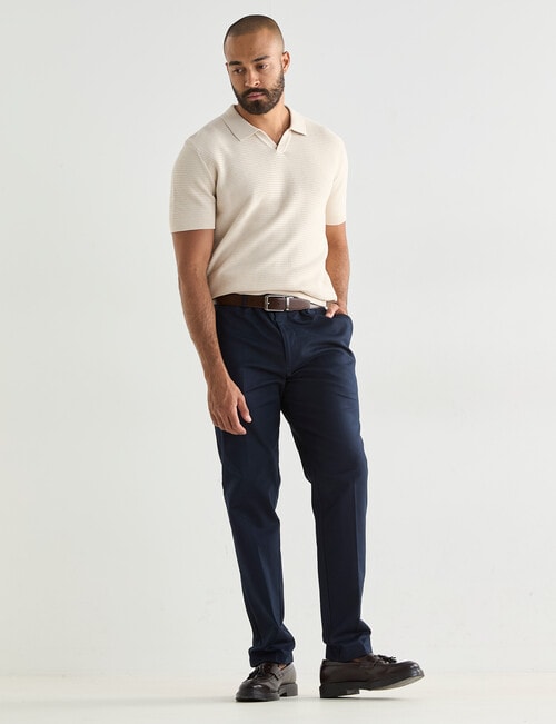Laidlaw + Leeds Cotton Stretch Chino Pant, Navy product photo View 03 L