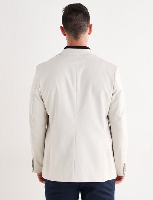 Laidlaw + Leeds Cotton Stretch Blazer, Stone product photo View 02 L