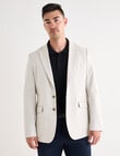 Laidlaw + Leeds Cotton Stretch Blazer, Stone product photo View 07 S