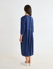 Ella J 3/4 Sleeve Knit Dress, Navy product photo View 02 S