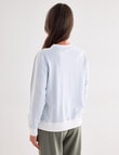 Ella J Striped Sweatshirt, Pale Blue Stripe product photo View 02 S