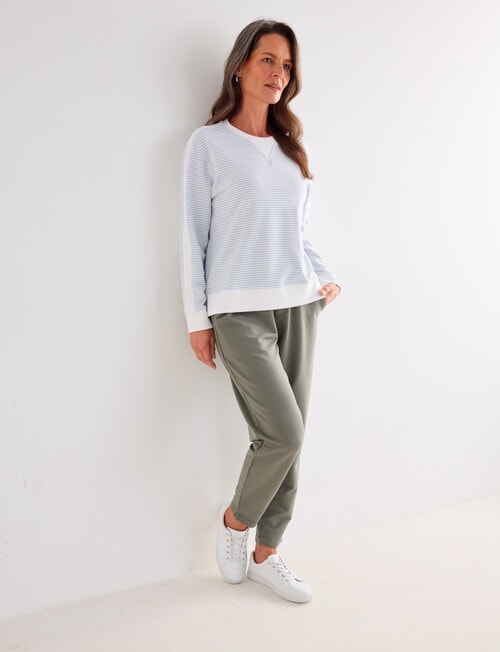 Ella J Striped Sweatshirt, Pale Blue Stripe product photo View 03 L