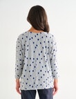 Ella J Soft Touch Top, Spot Print product photo View 02 S