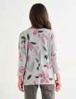 Ella J Soft Touch Top, Blush Print product photo View 02 S