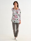 Ella J Soft Touch Top, Blush Print product photo View 03 S