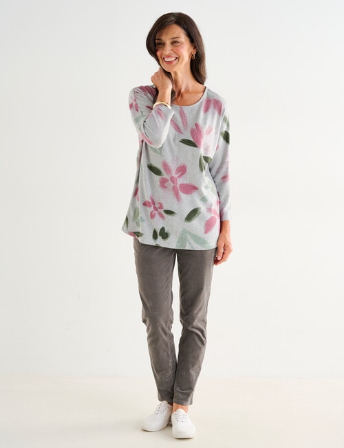 Ella J Soft Touch Top, Blush Print product photo View 03 L
