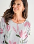 Ella J Soft Touch Top, Blush Print product photo View 04 S