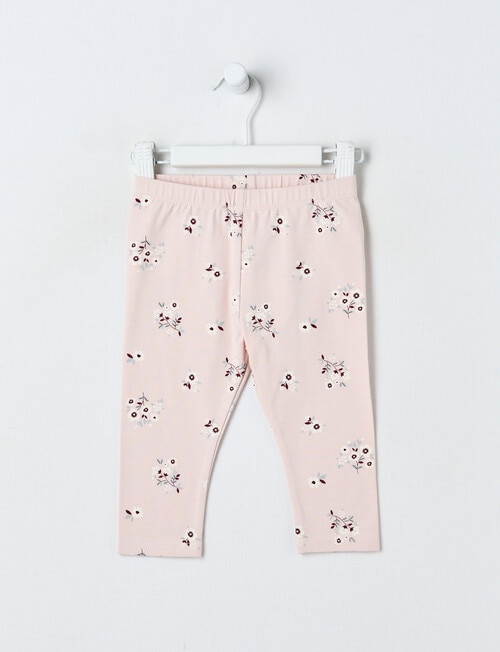 Teeny Weeny Swan Song Play Flower Legging, Pink product photo
